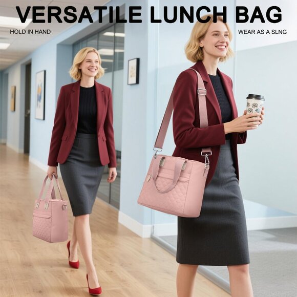 Insulated Lunch Box for Women & Men - Large Thermal Lunch Bag Women with Removab - Picture 7 of 7